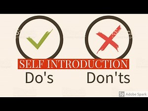 #How#to#Introduce#Yourself#Self#Introduction#Do's#Don'ts#Example|| Self introduction Dos and Dont's