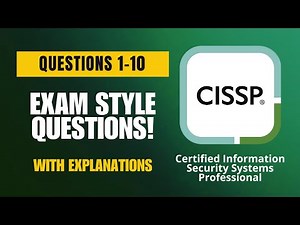 ISC² CISSP Exam-Style Practice Questions 2026 | Q1–10 (With Explanations)