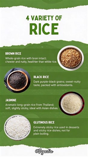 Different Varieties of Rice You Should Know 🍚