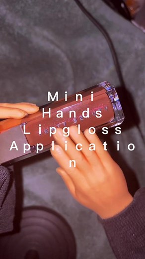 Pucker up buttercup🤪😚 #lipglossaasmr #minihands #asmr #moocrewasmr