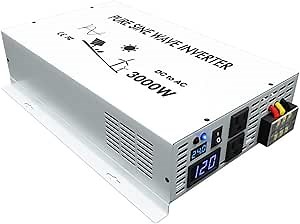 WZRELB 3000W 24V Pure Sine Wave Solar Power Inverter DC to 110V AC Converter (RBP300024W)