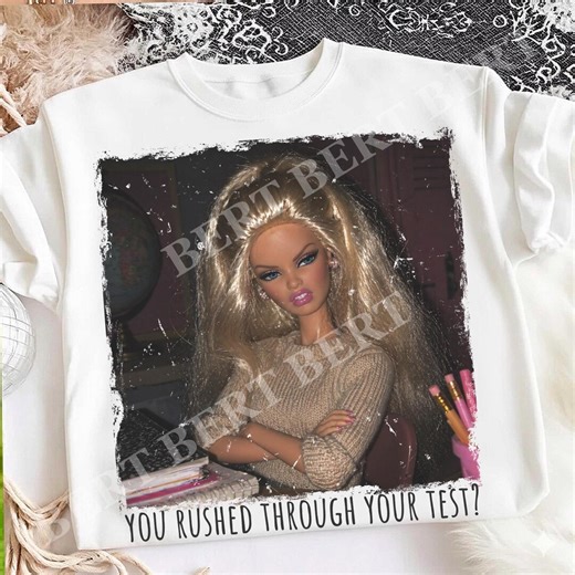 You Rushed Through Your Test PNG Trendy Doll Face Meme Digital Design | Funny Teacher Graphic PNG | Test Day T-shirt Sublimation File - Etsy