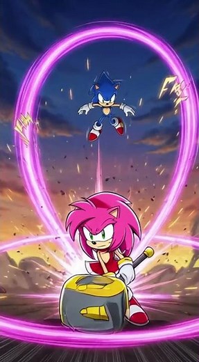 Sonic vs Amy Rose – Epic Slow Motion Cartoon Fight #sonic #cartoon #tails