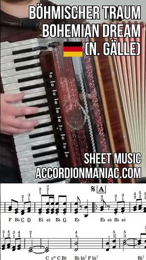 [Sheet music] Böhmischer Traum - Bohemian Dream (N. Gälle) #volksmusik #alpinefolkmusic #accordion