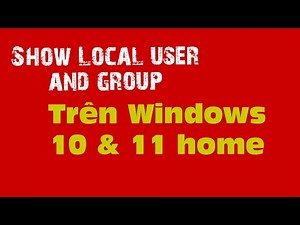 Show Local user and group management trên Windows 10 & 11 home