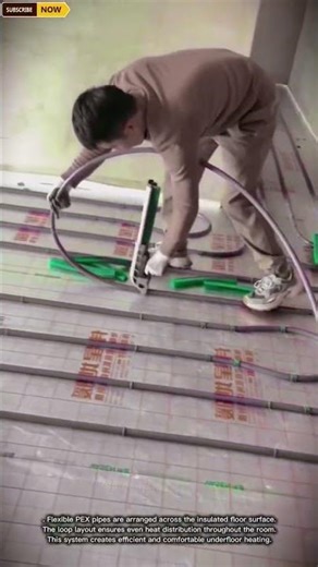 Flexible & Efficient PEX Pipe Installation Tool for Underfloor Heating Systems in Construction