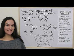 FINDING THE EQUATION OF A STRAIGHT LINE.