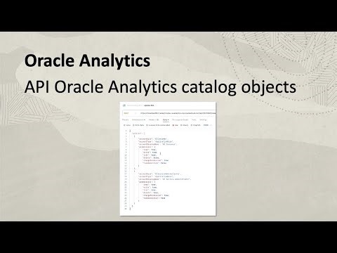 API to Oracle Analytics Catalog Objects