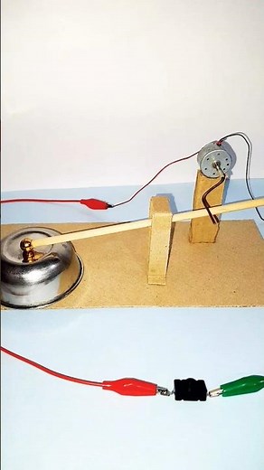 How to make an Electric Bell with a DC Motor | DIY School Science Project: DC Motor Alarm Bell