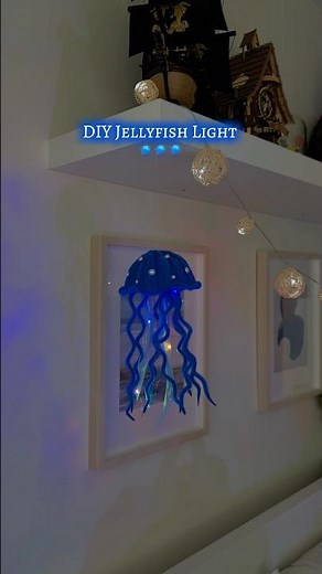 DIY Jellyfish Light 🪼 Easy Room Decor Idea 💡✨#diy #diyproject
