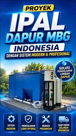 MBG Kitchen Wastewater Treatment Plant Project in Indonesia with a Modern & Professional System
