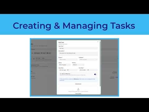 Creating & Managing Tasks