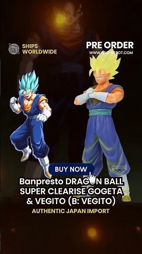 Banpresto DRAGON BALL SUPER CLEARISE GOGETA & VEGITO (B: VEGITO)