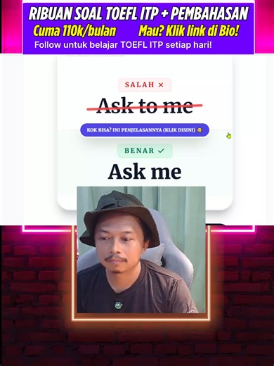 Belajar Grammar Praktis untuk TOEFL ITP