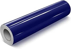 VViViD Dark Blue Gloss 11.8 Inches x 84 Inches (7 Feet) DECO65 Permanent Adhesive Craft Vinyl