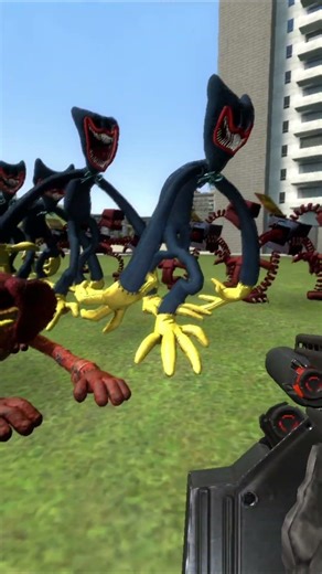 PURPLE LASER BEAM DESTROYS HUGGY WUGGY ARMY #shorts #gmod