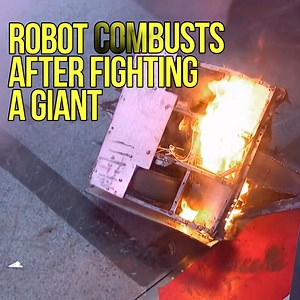 1.2K views · 29 reactions | After putting up a valiant fight against the giant Gabriel and its swinging axe, Chompalot experiences internal injuries with firey consquences. Watch all episodes for free on Mech+ | UK Robot Wars | Facebook