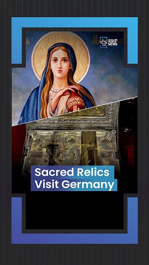 The holy relics of St. Mary Magdalene and a fragment of the True Cross of Christ from Simonos Petras Monastery on Mount Athos have arrived in Germany for public veneration. The relics were first received at the Antiochian Orthodox Metropolis in Oberhausen on November 8, with a solemn Vespers, procession, and Divine Liturgy celebrated by Metropolitan Grigorije of Düsseldorf. Faithful from across Europe attended the services to honor the sacred treasures, which are rarely shown outside Mount Athos