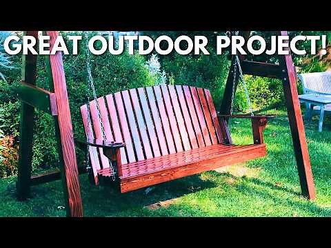 How To Build A Simple Bench Swing With Basic Tools!