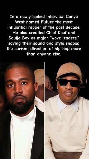 Kanye West Names Future the Most Influential Rapper of the Last Decade! #kanyewest #future #shorts