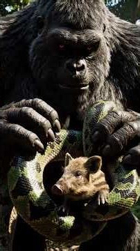 Kingkong Battles Giant Python to Rescue Wild Boar Piglet in Amazon #137