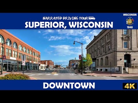 🚘 Superior, Wisconsin - Downtown 🏙️ 4K Drive