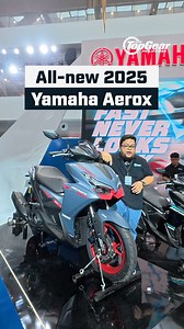 The all-new Yamaha Aerox was just unveiled on day one of the 2025 Yamaha Motorshow. Here’s a quick look at the top-spec Aerox SP, which stickers for P163,900 and comes in a cool blue and red colorway. #topgearph #YamahaMotorshow2025 #AeroxSP #Aerox #YamahaPH | Top Gear Philippines
