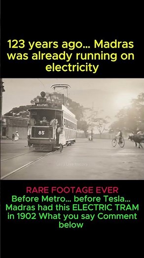 123 Years Ago This Electric Tram Ran In Madras ⚡🚋 #shorts