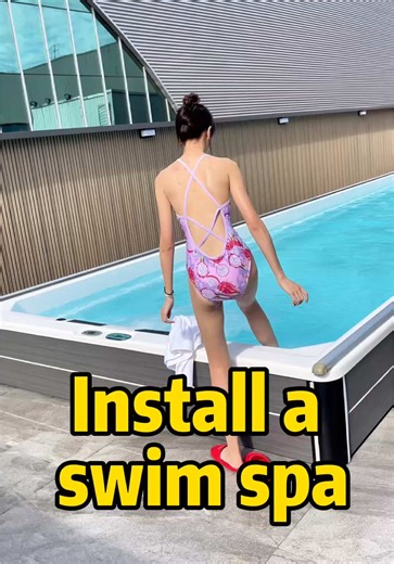Install a swim spa #swimspa #endlesspool