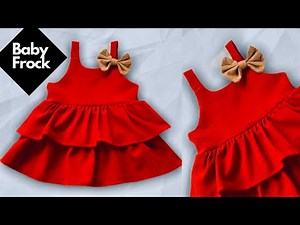 Baby Frock Cutting and Stitching Full Tutorial | One Year Baby Dress Stitching | Frock Stitching