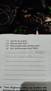 3.1 Identify the chapter.3.2 Who are 'they' here?3.3 What foo... | Filo