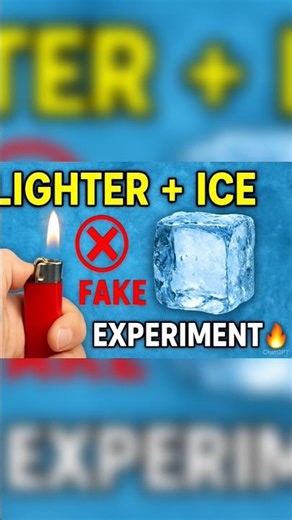 Lighter + Ice ❌ Fake Experiment | No Smoke Trick Exposed 🔥