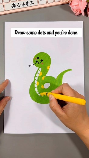 31K views · 18 reactions | Using few numbers to draw a cute snake #craft #drawing | Art, Crafts and Journals | Facebook
