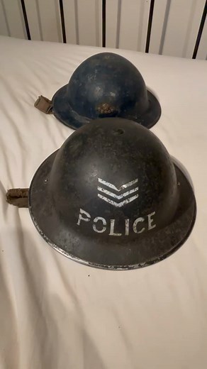 8.4K views · 89 reactions | COLLECTORS CORNER - Good afternoon and another collectors corner, today's video covers a pair of British Home Front WW2 helmets. One a Police sergeant, and then a really unusual R.S.P.C.A helmet, not something we have ever seen before! | The Militaria Shop | Facebook