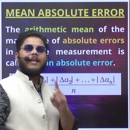 MEAN ABSOLUTE ERROR, RELATIVE ERROR & PERCENTAGE ERROR 🔥 TYPES OF ERROR #physics #erroranalysis