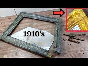 Restoring an old wooden Brass Mirror | From Damaged to Stunning!