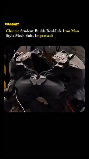 yelookey on Instagram: "CHINESE STUDENT BUILDS REAL-LIFE IRON MAN–STYLE MECH SUIT – IMPRESSED? 🤖🔥 What started as a passion project has turned into something straight out of a sci-fi movie. A Chinese engineering student has successfully built a real-life mech suit inspired by Iron Man, featuring powered movement, articulated limbs, and a futuristic armored design. The suit isn’t just for show. It demonstrates real mechanical engineering, combining motors, metal framing, and control systems tha