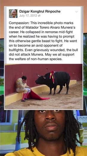 Compassion: This incredible photo marks the end of Matador Torero Alvaro Munera's career. He