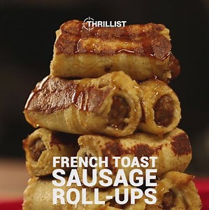 French Toast Sausage Roll-Ups Full recipe: bit.ly/1pkoLIv | Thrillist