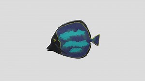 Royal blue tang - 3D model by Zandrews1