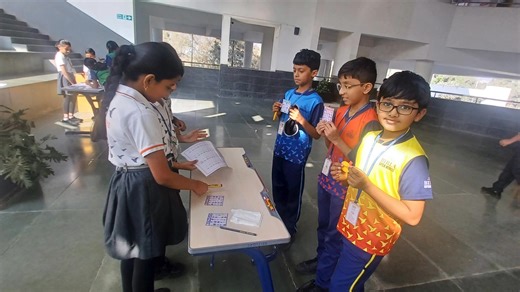 From Concepts to Confidence The magic of Mathematics came alive as students of Grade 3 and 4 participated in Math-A-Ron, a vibrant math fest filled with curiosity, confidence, and collaboration! From solving puzzles and cracking clues to explaining concepts and guiding peers, our young mathematicians proudly showcased their learning through hands-on, interactive activities. The event fostered peer learning, communication skills, critical thinking, and most importantly, a love for Mathematics. Th