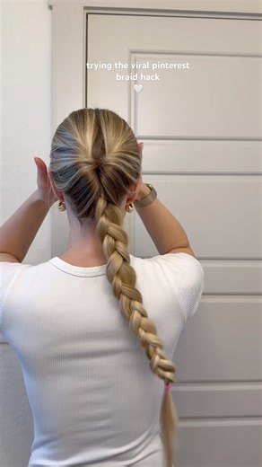 Pinterest braid hack 🤍#pinteresthair #braids #viralhacks #braidstyles #hairstyle #hairtutorial