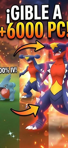 100% IV GIBLE Evolution: From 0 to 6000+ CP! 📈 #PokemonGO #Shorts
