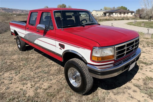 No Reserve: 1995 Ford F-350 XLT Crew Cab Power Stroke 4×4
