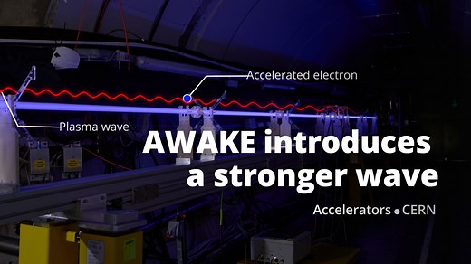 AWAKE, the Advanced (Proton Driven Plasma) Wakefield Acceleration Experiment, begins its second run with an upgraded plasma source The experiment sends proton beams from the Super Proton Synchrotron through plasma cells to generate so-called wakefields, which accelerate a second beam – the “witness” electron beam. Its new rubidium vapour plasma allows stronger wakefields to be obtained. The next step is to demonstrate that AWAKE can accelerate electrons to high energies and control the beam qual