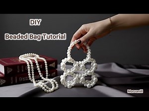 AESTHETIC DIY PEARL BEADED BAG TUTORIAL | How to Make a Trendy Woven Pearl Handbag for Beginners