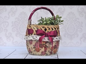 Decoupage tutorial - how to decorate wicker basket - DIY tutorial By Catherine