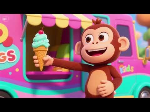 🐒 Monkey and the Ice Cream Truck! 🍦🎉 | Sweet Treats & Silly Fun for Kids! 🍭✨