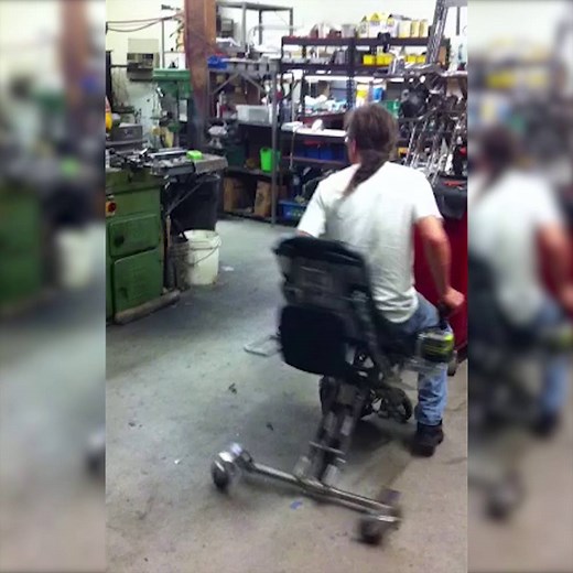 844K views · 8K reactions | The Human Hoist is designed to propel a tech from seated to on the back then up again. Do you think it’s crazy or just crazy enough to work? | Universal Technical Institute | Facebook