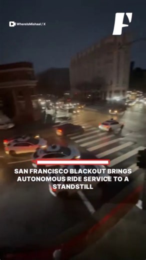 Fasti News on Instagram: "A widespread power failure in San Francisco disrupted city traffic after hundreds of Waymo self-driving taxis suddenly went offline. The halted vehicles remained stopped across multiple streets, causing major road blockages and travel delays as authorities worked to manage the situation."
